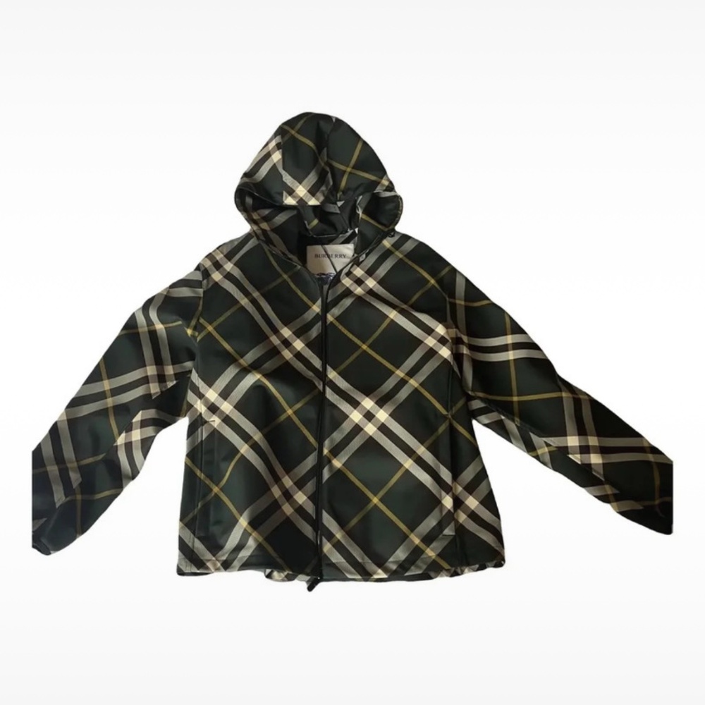 Burberry check-pattern Zipped Hooded Jacket